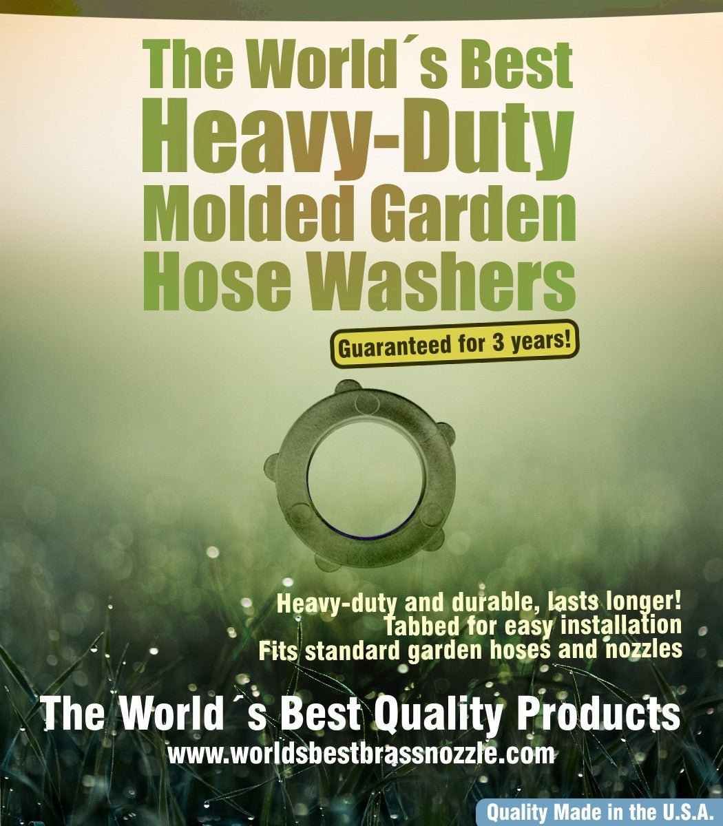 The World's Best Garden Hose Washers 12 Pack – World's Best Brass Hose  Nozzle